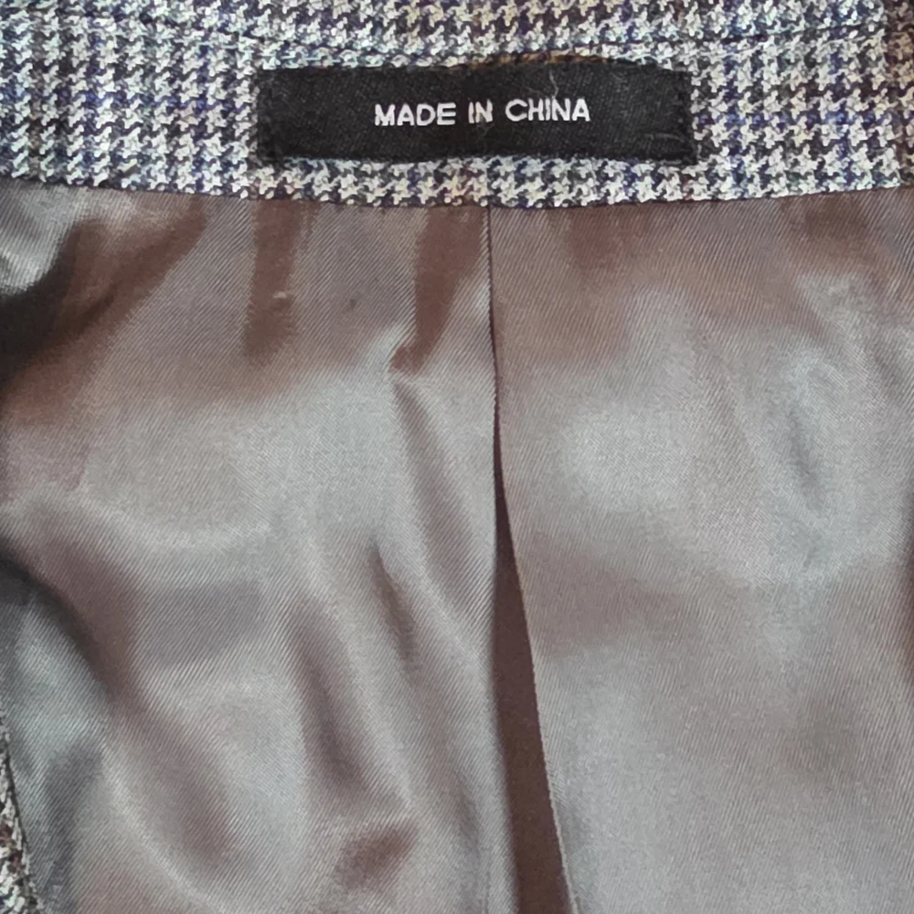LAUREN RALPH LAUREN Houndstooth Blazer | 40R | Gray | Silk Wool Tailored Preppy